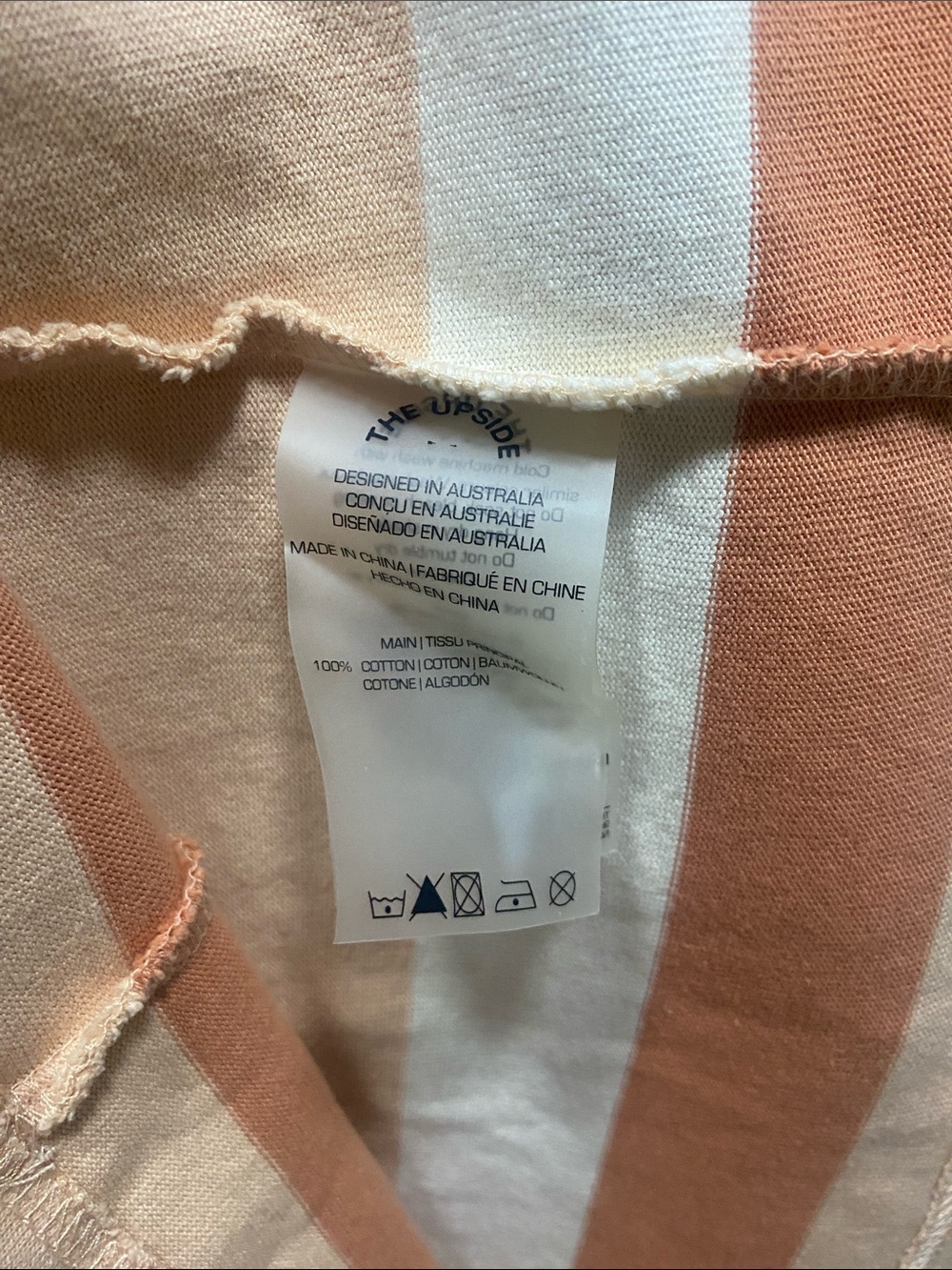 The upside Freja Coral and White Pullover Sweatshirt Sz XS - Picture 6 of 7